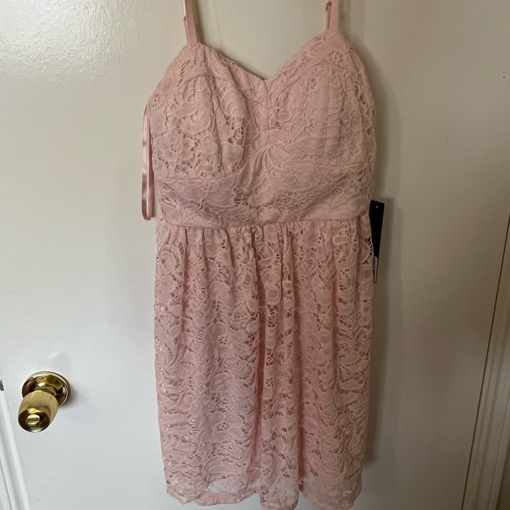 Pink dress with flower designs!